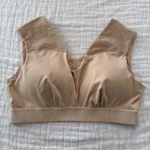 Tommie Copper Compression Bra Womens 2XL Beige Copper Znergy Pullover Seamless